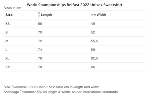 PRE-ORDER CLRG World Championships Belfast 2022 Sweatshirt